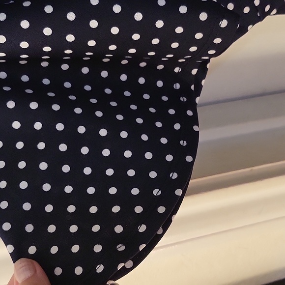 Navy blue polka dot blouse - Picture 5 of 7